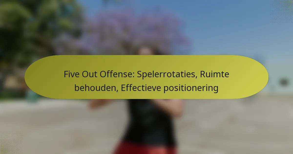 Five Out Offense: Spelerrotaties, Ruimte behouden, Effectieve positionering