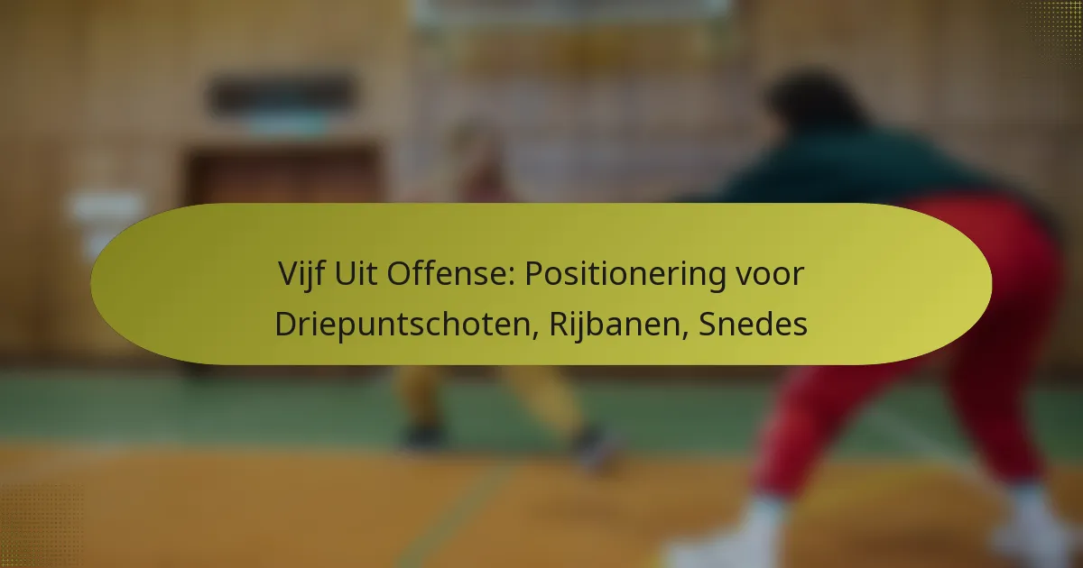 Vijf Uit Offense: Positionering voor Driepuntschoten, Rijbanen, Snedes